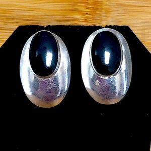 $54  Signed Native American Stud Earrings  Sterling Silver  Marked 925 ND